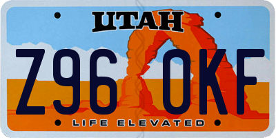 UT license plate Z960KF