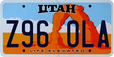 UT license plate Z960LA