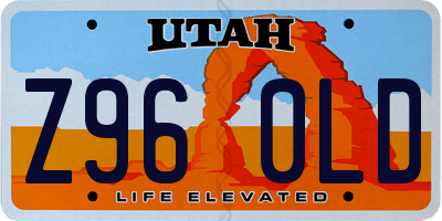UT license plate Z960LD
