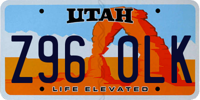 UT license plate Z960LK