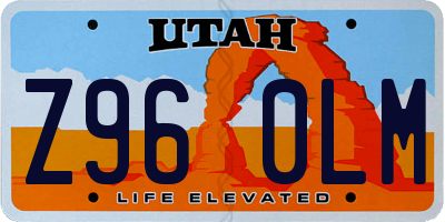 UT license plate Z960LM