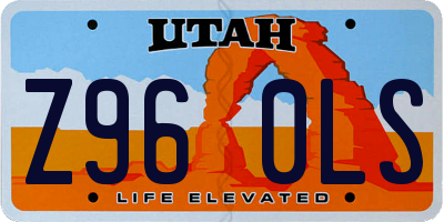 UT license plate Z960LS