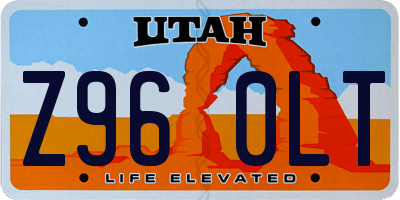 UT license plate Z960LT