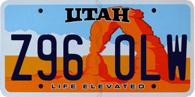 UT license plate Z960LW