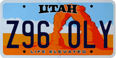 UT license plate Z960LY