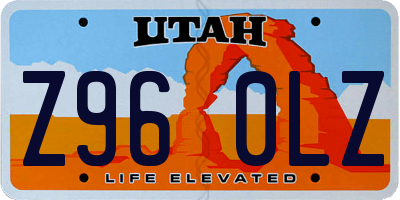 UT license plate Z960LZ
