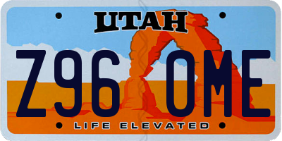 UT license plate Z960ME