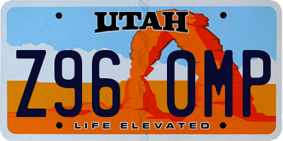 UT license plate Z960MP