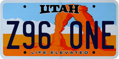 UT license plate Z960NE