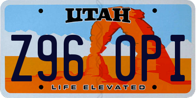 UT license plate Z960PI