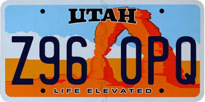 UT license plate Z960PQ