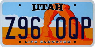 UT license plate Z960QP