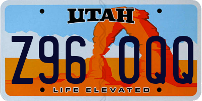 UT license plate Z960QQ