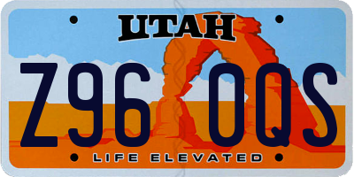 UT license plate Z960QS
