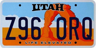 UT license plate Z960RQ