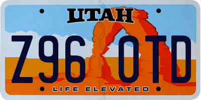 UT license plate Z960TD
