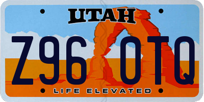UT license plate Z960TQ