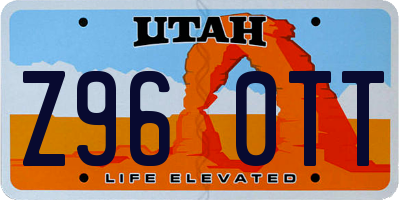 UT license plate Z960TT