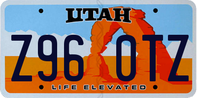 UT license plate Z960TZ