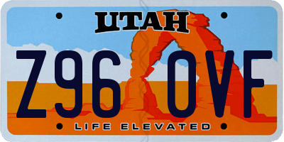 UT license plate Z960VF