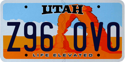 UT license plate Z960VO
