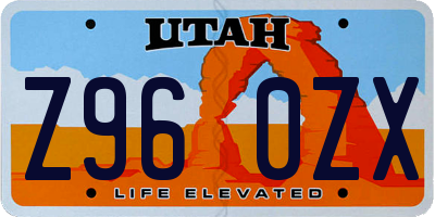 UT license plate Z960ZX