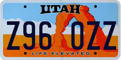 UT license plate Z960ZZ