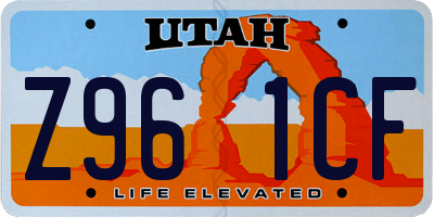 UT license plate Z961CF