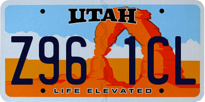 UT license plate Z961CL