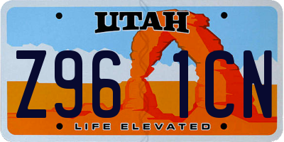 UT license plate Z961CN