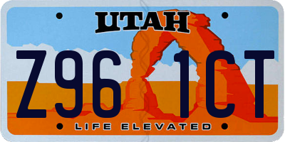 UT license plate Z961CT
