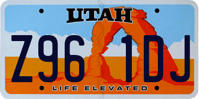 UT license plate Z961DJ