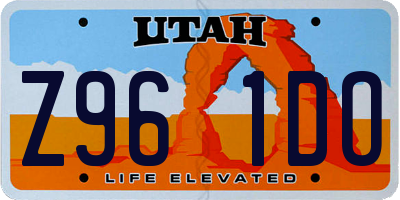 UT license plate Z961DO
