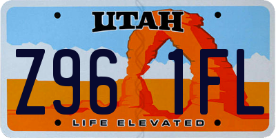 UT license plate Z961FL