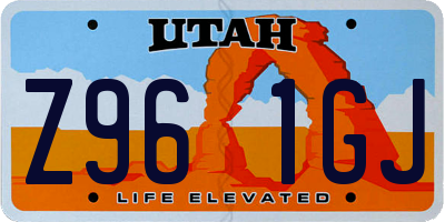UT license plate Z961GJ
