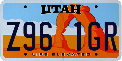 UT license plate Z961GR