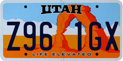 UT license plate Z961GX