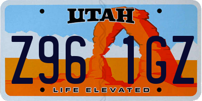 UT license plate Z961GZ