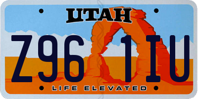 UT license plate Z961IU