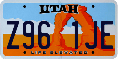 UT license plate Z961JE
