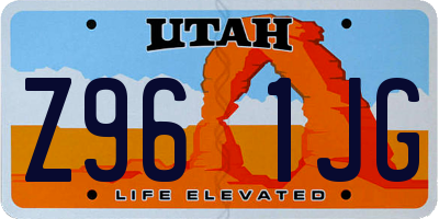 UT license plate Z961JG