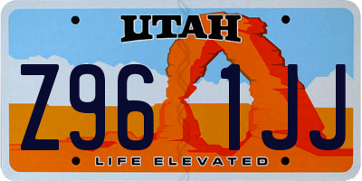 UT license plate Z961JJ