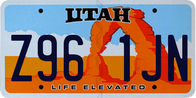 UT license plate Z961JN
