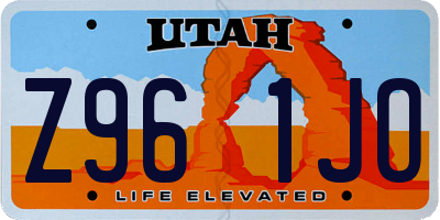 UT license plate Z961JO
