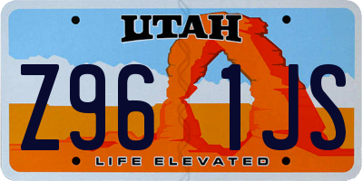 UT license plate Z961JS