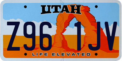 UT license plate Z961JV