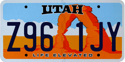 UT license plate Z961JY