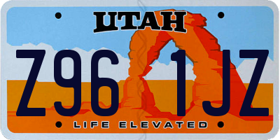UT license plate Z961JZ