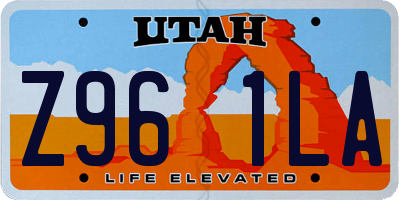 UT license plate Z961LA