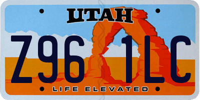 UT license plate Z961LC